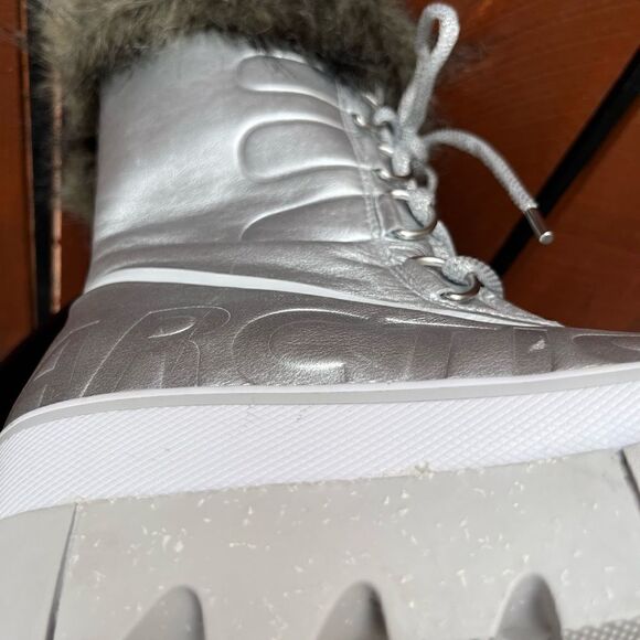 Sorel Joan of Arctic Next Boot Metallic Silver White NEW 10.5 - Picture 7 of 10